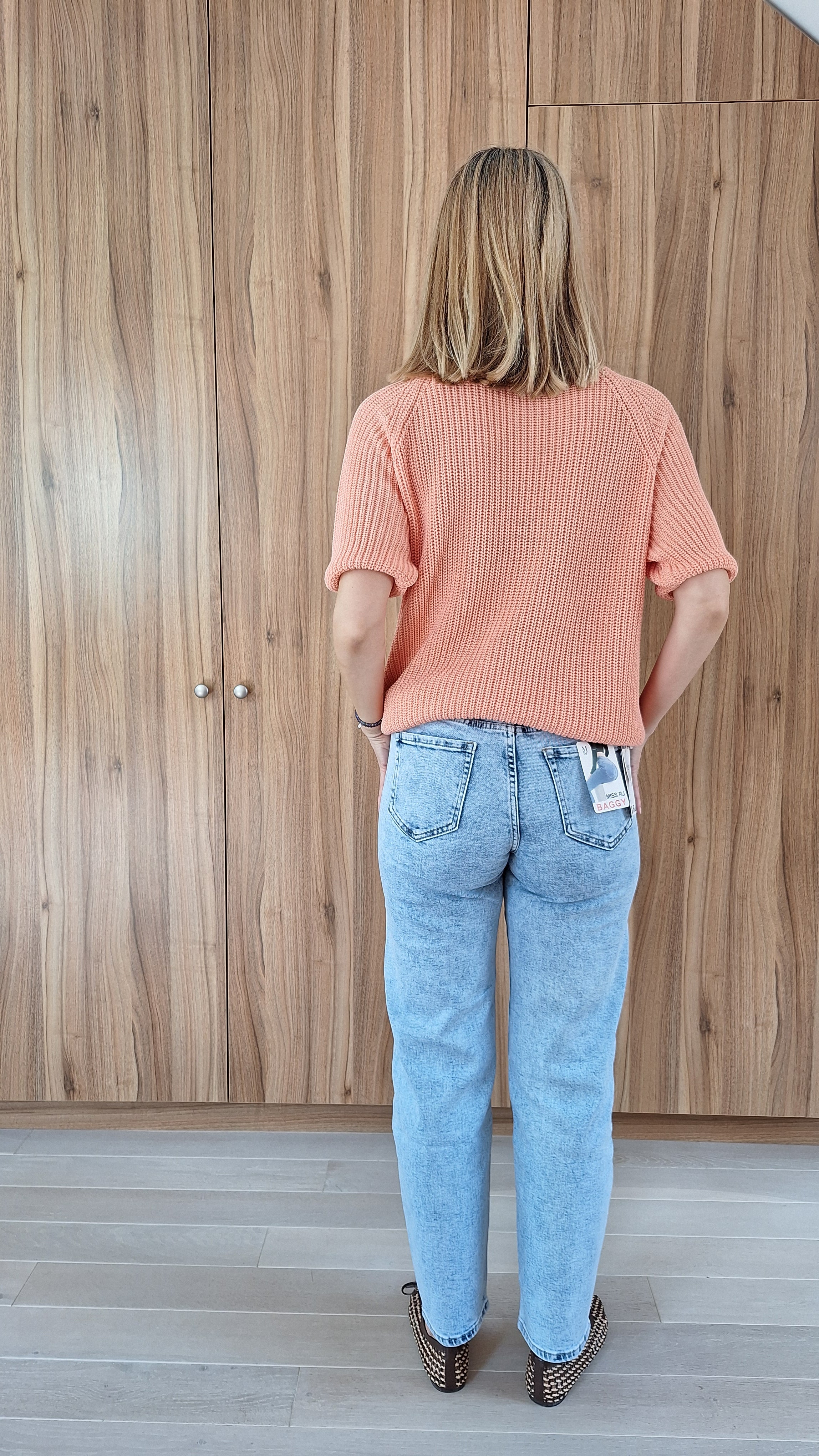 Jeansy baggy jasne
