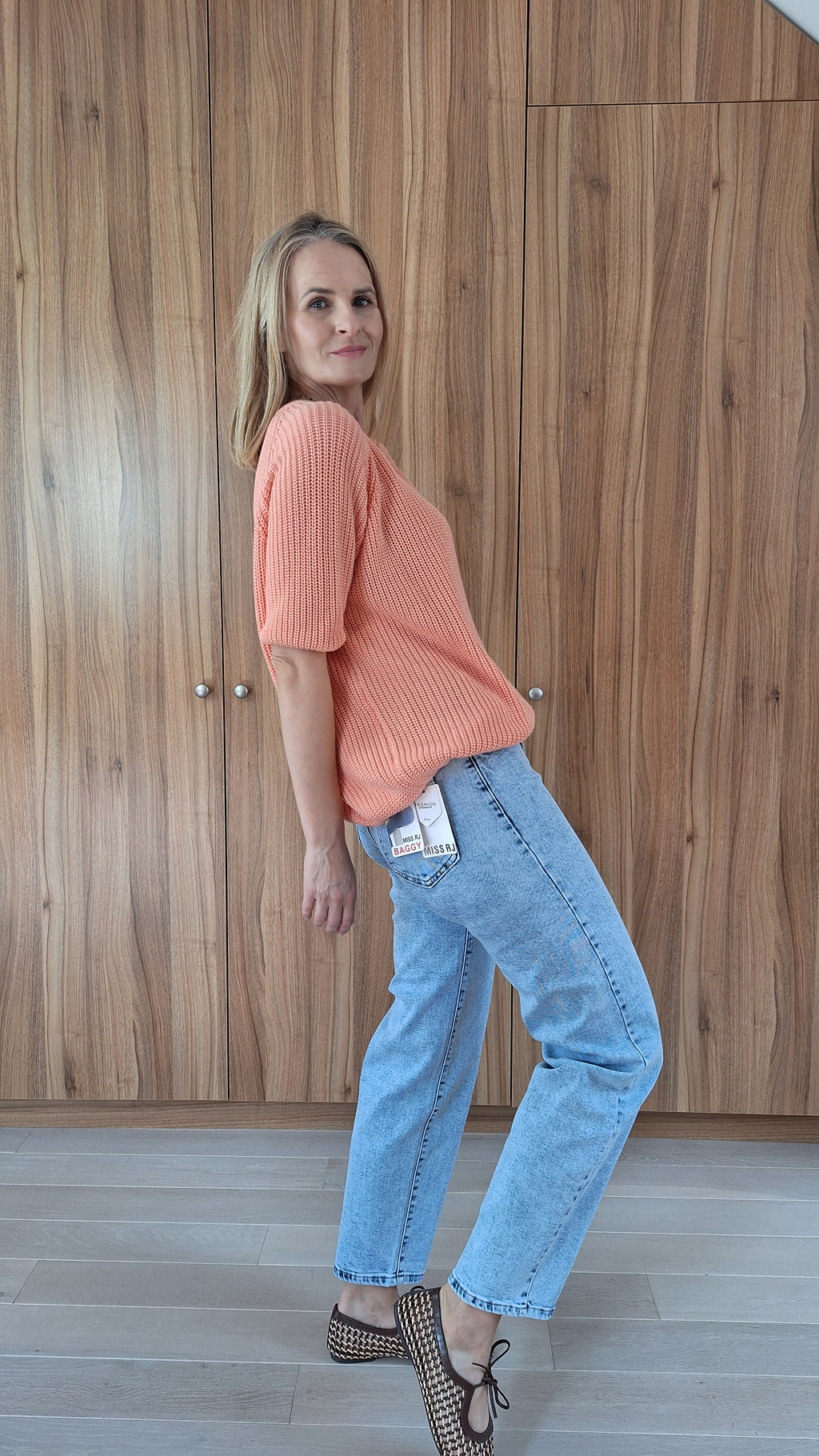 Jeansy baggy jasne